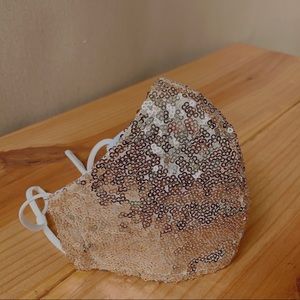 Sequin fabric face mask